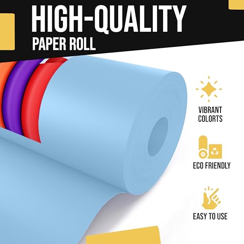 Crown Display Light Blue Kraft Paper Roll 36" X 1320" (110' Ft) - Perfect for Wrapping, Shipping, Packing, and Crafts - color: Light Blue, size: 36" x 1320"