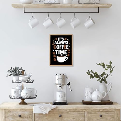 It's Always Coffee Time Cafe Bar Wooden Box Sign 8x12 Inch - color: It's Always Coffee Time