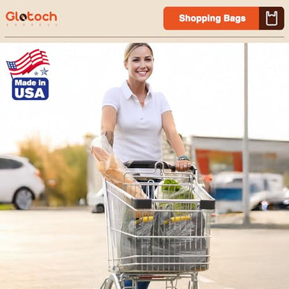 Glotoch 500 Count - Plastic Grocery Shopping T-shirt Bags Gray - color: Pure Grey