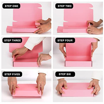 Pink Shipping Boxes 6x6x4 Inches, 20 Pack - color: Pink, size: 6x6x4 Inch