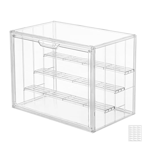 Acrylic Display Case for Collectibles, 4 Tier Figure Display Box - size: L-4tier-1pack