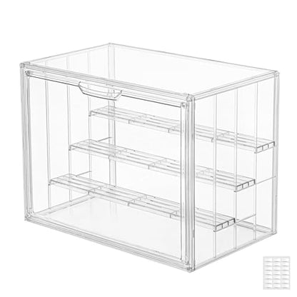 Acrylic Display Case for Collectibles, 4 Tier Figure Display Box - size: L-4tier-1pack