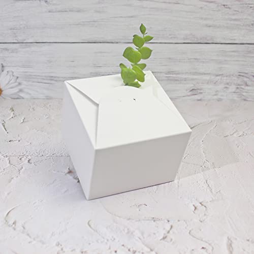 WEWILUCK Small White Gift Boxes with Lids, 10 Party Favor Boxes, 4.75 Inch - color: White-Medium(4.75"x4.75"x3.53"), size: Medium(4.75"x4.75"x3.53")
