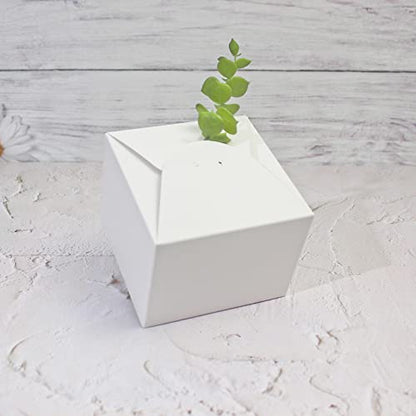 WEWILUCK Small White Gift Boxes with Lids, 10 Party Favor Boxes, 4.75 Inch - color: White, size: Medium 4.75"x4.75"x3.53" (10 Pack)