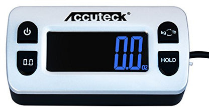 ACCUTECK 8580 High Capacity 110 Lbs High Accuracy 0.1OZ Digital Postal Scale with Remote Display, Batteries and USB Cable and AC Adapter Included - color: Black