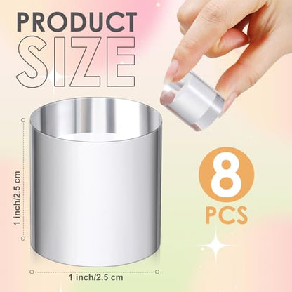 Remerry Acrylic Round Block Display, 8 Pcs, 1 x 1 x 1 Inches - size: 1 x 1 x 1 Inches