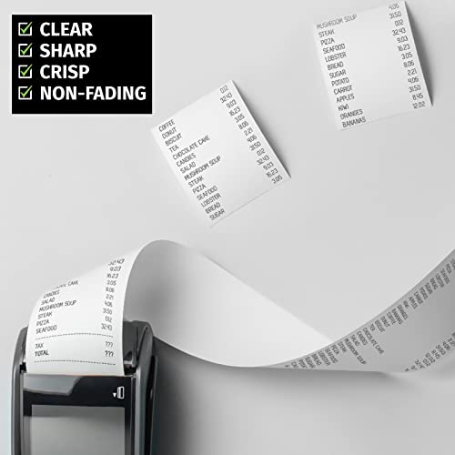 FungLam Thermal Receipt Paper Rolls 3-1/8" x 119' Thermal Paper Cash Register POS Receipt Papers (50 Rolls) - size: 50 Rolls