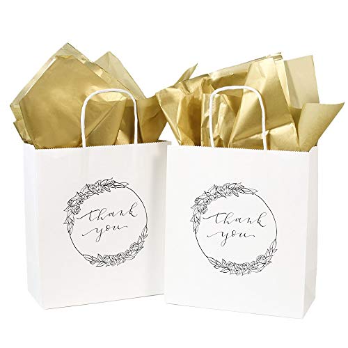 UNIQOOO 40 Sheets Premium Metallic Gold Tissue Gift Wrap Paper Bulk - Perfect Gold Tissue Paper for Gift Bags, Wedding, Party and DIY Crafts - Recyclable Gift Wrapping Accessory, 20X 26 - color: Gold, style: 20X26 Inch (Pack of 40)