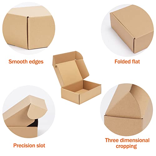 PHAREGE 25 Pack 10x7x3 inch Cardboard Shipping Boxes, Brown Mailing Box - color: Brown, size: 10x7x3 inch 25 Pack