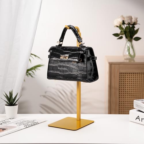 3-Pack Adjustable Tabletop Purse & Banner Display Stands, Gold - color: Gold