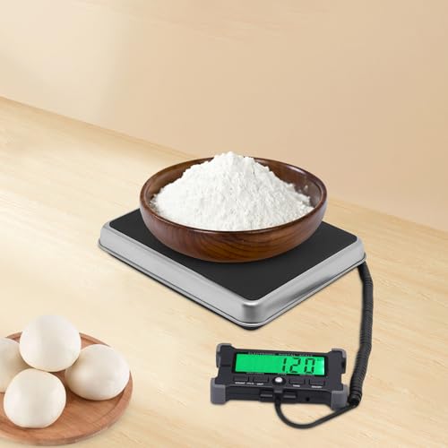 Digital Shipping Postal Scale, 440LBS Weight Commercial Stainless Steel Digital Mail Parcel Scale Multiple Shipping Scale with LCD Display& Extended Cord for Business, Warehouse, Home