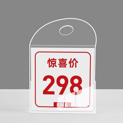10 Pack Label Holder Sign Holder (L 100*100*55mm/3.94*3.94*2.17inches) - size: L 100*100*55mm/3.94*3.94*2.17inches