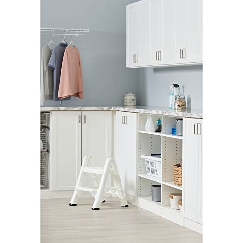 Rubbermaid EZ Step Folding Stool, 2-Step, White