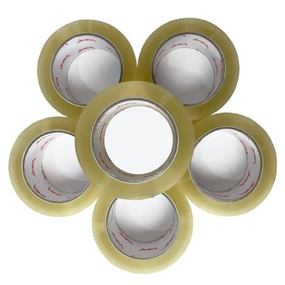Clear Acrylic Carton Sealing Tape 6 Rolls/Pack, 3" X 110 Yards/1.9 Mil Thick, Shipping Tape, Packing Shipping Tape, Sealing Tape, Bulk Packing Tape, Heavy Duty Packing Tape, Packaging Tape - size: 3" X 110 Yards/1.9 Mil Thick, style: 6 Rolls/ Pack