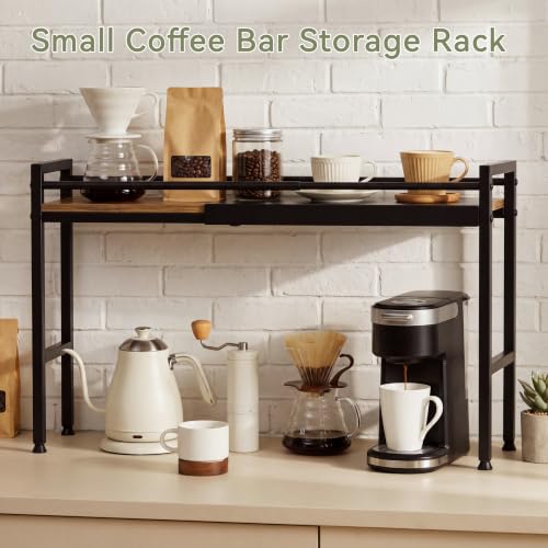 Over the Stove Shelf, Snap‑Lock Adjustable Length Stove Top Spice Rack - color: Snap-lock adjustment