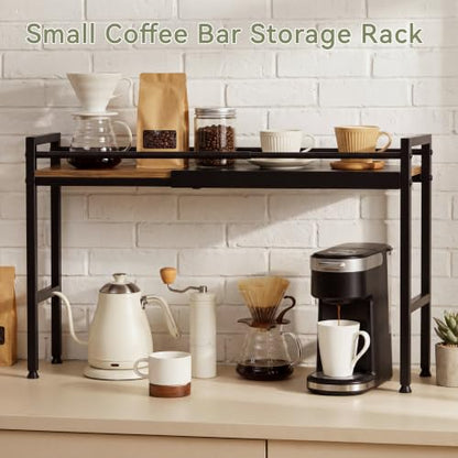 Over the Stove Shelf, Snap‑Lock Adjustable Length Stove Top Spice Rack - color: Snap-lock adjustment
