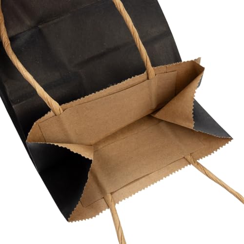 ClearBags Paper Merchandise Handle Bags (Black, 4 3/4 x 2 15/16 x 6 1/2) - color: Black, size: 4 3/4 x 2 15/16 x 6 1/2