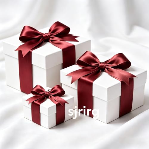 1 Inch Burgundy Satin Ribbon 50 Yards Single Face Polyester - color: Burgundy, size: 1 inch