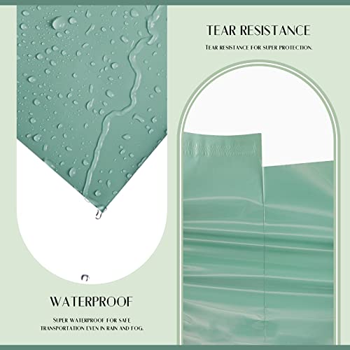 Metronic Poly Mailers 14.5x19 100 Pack, Large Bulk Self Seal Shipping Bags - color: Grayed Jade Green, size: 14.5x19 100PC