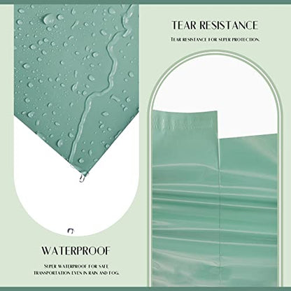 Metronic Poly Mailers 12x15.5 100 Pack Medium Shipping Bags for Clothing - color: Grayed Jade Green, size: 12x15.5 100PC