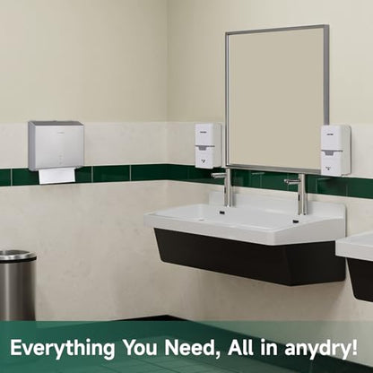 anydry Manual Liquid Soap Dispenser Wall Mount 27oz Large Capacity White - color: White