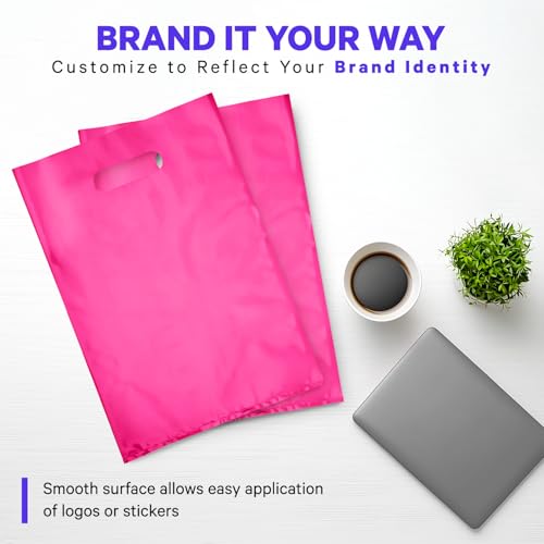 Infinite Pack Plastic Bag, Pink, 16" X 18", Pack of 500 - color: Pink, size: 16" X 18", PACK OF 500