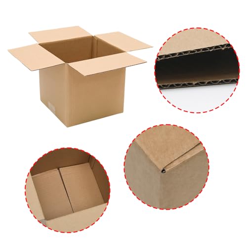 5 Pack 8x8x8 Shipping Boxes Brown Corrugated Cardboard Mailers - size: 8x8x8in