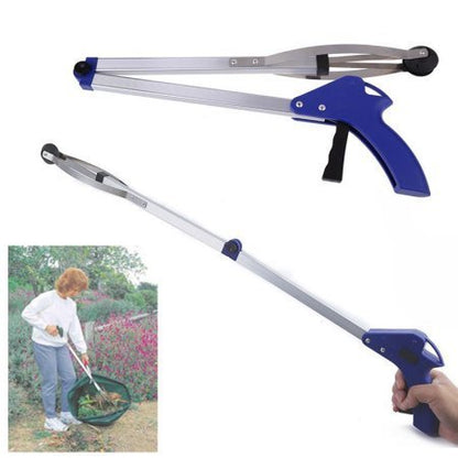 THUSIBER Reacher Grabber 32" Extra Long Folding Reaching Claw Heavy Duty Mobility Aid Arm Extender Gripper Tools for Trash Pick Up Litter Picker Garden Nabber Elderly Arthritis Reach Assist Tool