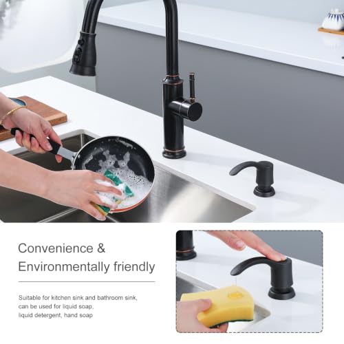 GAGALIFE Kitchen Sink Soap Dispenser (Oil-Rubbed Bronze), G080ORB-G - color: Oil-rubbed Bronze, size: with Hose