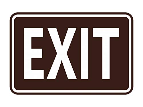Signs ByLITA Classic Framed Exit Sign (Dark Brown) - Small - color: Dark Brown, size: 4 x 6" - Small (1 Pack)