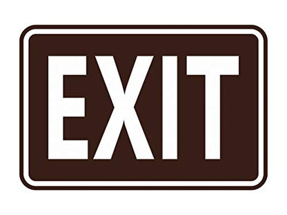 Signs ByLITA Classic Framed Exit Sign (Dark Brown) - Small - color: Dark Brown, size: 4 x 6" - Small (1 Pack)