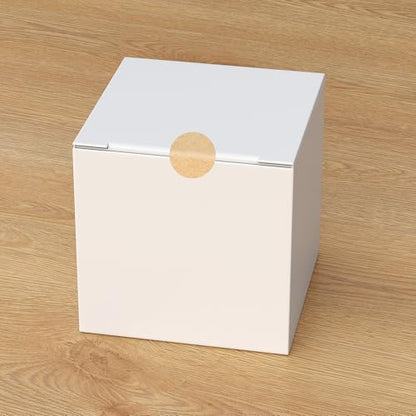1" Kraft Paper Round Color Coding Label,1000 Stickers in Dispenser Box - color: Kraft Paper, size: 1 Roll-1000PCS