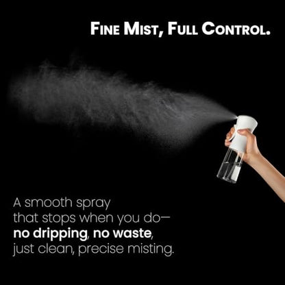 Mistifi Continuous Mist Spray Bottle – Ultra Fine Refillable Water Mister for Hair, Plants, Cleaning, Skincare, Salon & Home Use (500ml 2Pcs, Transparent bottle) - color: Transparent bottle, style: 500ml 2Pcs