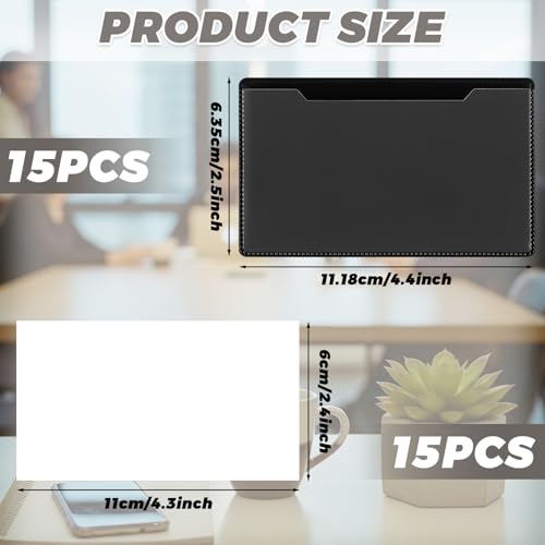 Feifeiya 15 Sets Magnetic Label Holders 2.5"x4.4" for File Cabinets Racks