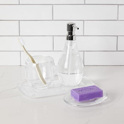 Umbra Droplet Amenity Tray, Molded Acrylic Vanity Organizer, Clear