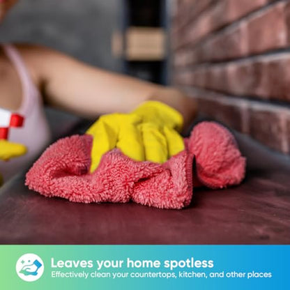 HOMEXCEL Red Microfiber Cleaning Cloth, Microfiber Towels for Car, 12 Pack - color: Red
