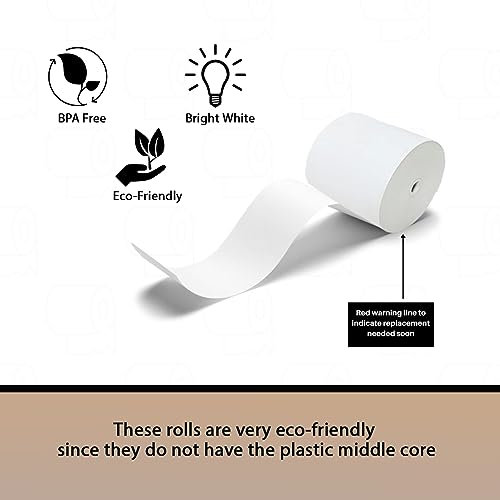 BAM POS Thermal Receipt Paper Rolls 3-1/8"x190' BPA Free (30 Rolls)