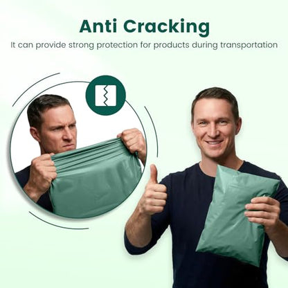 Metronic Poly Mailers 10x13 50 Pack, Small Self Seal Shipping Bags - color: Grayed Jade Green, size: 10x13 50PC