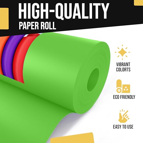 Crown Display Lime Green Kraft Paper Roll - 36" X 1320" (110' Ft) - Perfect for Shipping & Packing - Craft Supplies - color: Lime Green, size: 36" x 1320"