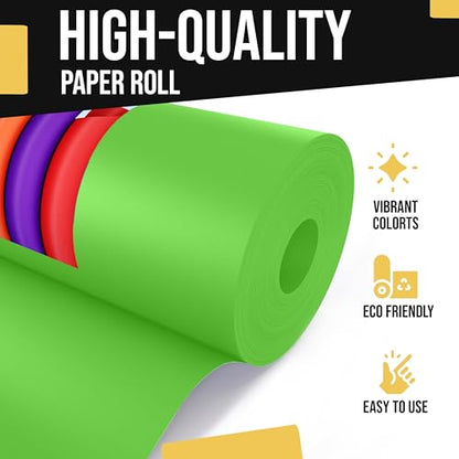 Crown Display Lime Green Kraft Paper Roll - 36" X 1320" (110' Ft) - Perfect for Shipping & Packing - Craft Supplies - color: Lime Green, size: 36" x 1320"