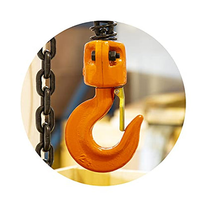 Prowinch 4400 Lbs 2 Ton Electric Chain Hoist with Trolley 3 Phase 208V-240/440-480V -20 ft Lifting Height, H3 Duty Class, G100 Chain for Heavy-Duty Lifting, & Industrial Use - size: 4400lb With Trolley
