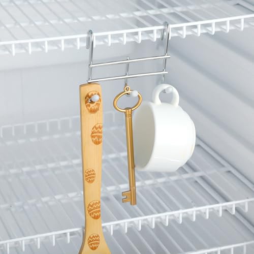 Teenyyou 6 Pack 3 Hook Attachment for Wire Shelving, Chrome - color: Chrome