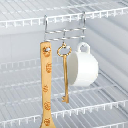 Teenyyou 6 Pack 3 Hook Attachment for Wire Shelving, Chrome - color: Chrome