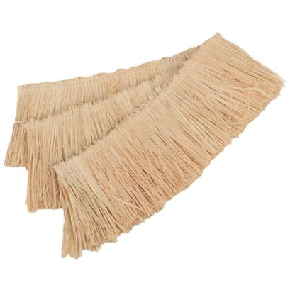 Natural Raffia Grass Fringe Tassel Trim 1m Decorative Plant Fiber Craft Accessories Handmade Weaving Decoration Rustic Raffia Straw DIY Home Decor Curtain Border Hanging Ornaments