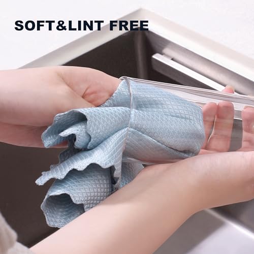 JOYMOOP Microfiber Cleaning Cloth, 5 Piece Set, Large, Blue - color: O
