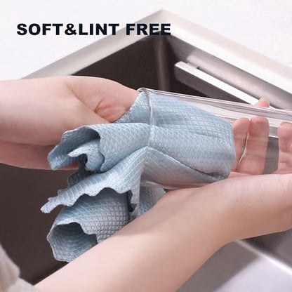 JOYMOOP Microfiber Cleaning Cloth, 5 Piece Set, Large, Blue - color: O
