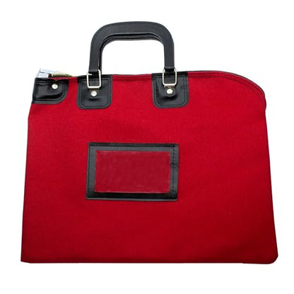 Lockable Fire Resistant Document Bag, Red - color: Red