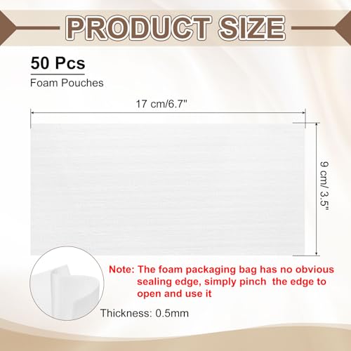 uxcell 50 Pcs Cushion Foam Pouches, 7" x 4" Cushioning Packing Supplies Cushioning Foam Padding Sheets Wraps for Moving and Packaging Dishes, China, Books, Photo Frame - size: 17 x 9 cm/6.7 x 3.5 inches