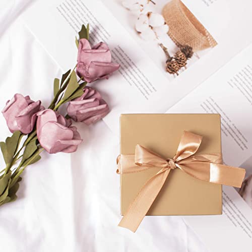 Gift Box with Lid for present, 12pcs, Gold, 4"×4"×4" - color: Gold, size: 4 x 4 x 4 Inch