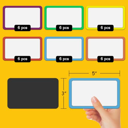 3X5 Dry Erase Whiteboard Magnets with Color Border,36PCS - size: 5X3",36PCS